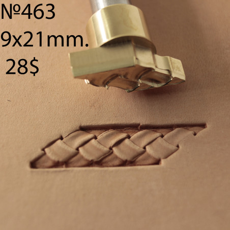 Tool for leather craft. Stamp 463 - leather rope. Size 9x21 mm