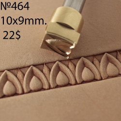 Tool for leather craft. Stamp 464. Size 10x9 mm