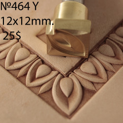 Tool for leather craft. Stamp 464Y. Size 12x12 mm