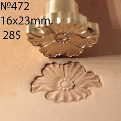 Tool for leather craft. Stamp 472. Size 16x23 mm