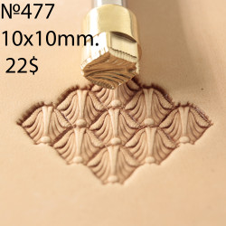 Tool for leather craft. Stamp 477. Size 10x10 mm