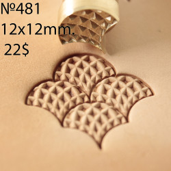 Tool for leather craft. Stamp 481. Size 12x12 mm