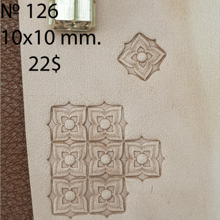 Tool for leather craft. Stamp 126. Size 10х10 mm