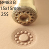 Tool for leather craft. Stamp 483B. Size 15x15 mm