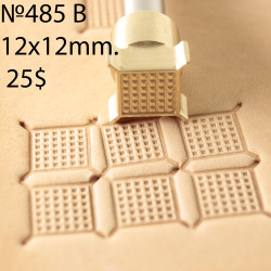 Tool for leather craft. Stamp 485B. Size 12x12 mm