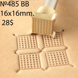 Tool for leather craft. Stamp 485BB. Size 16x16 mm