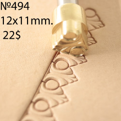 Tool for leather craft. Stamp 494. Size 12x11 mm