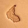 Tool for leather craft. Stamp 499Y - Oak leaf - angular stamp for 499. Size 13x13 mm