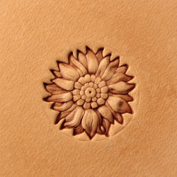 Tool for leather craft. Stamp 502 - Sun flower. Size 20x20 mm