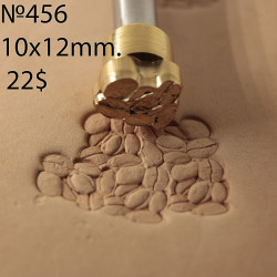 Tool for leather craft. Stamp #456 Coffee beans 10x12 mm