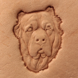 Tool for leather craft. Stamp 487 - Alabai dog 24x31 mm