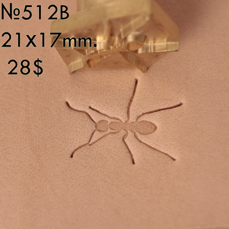 Tool for leather craft. Stamp 512. Size 13x11 mm