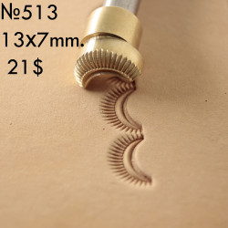 Tool for leather craft. Stamp 512. Size 13x11 mm
