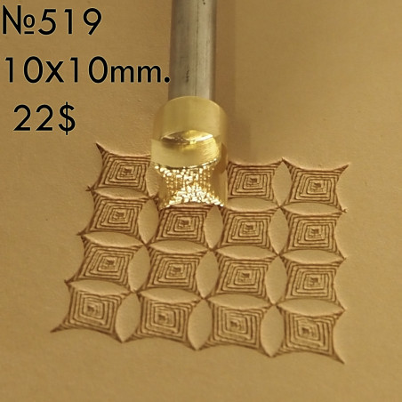 Tool for leather craft. Stamp 518. Size 10x10 mm