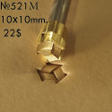 Tool for leather craft. Stamp 521B. Size 14x14 mm