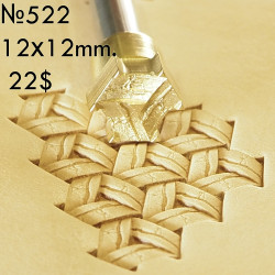 Tool for leather craft. Stamp 521. Size 12x12 mm
