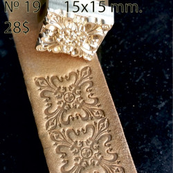 Tool for leather craft. Stamp 19. Size 15x15 mm