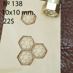 Tool for leather craft. Stamp 138. Size 10х10 mm