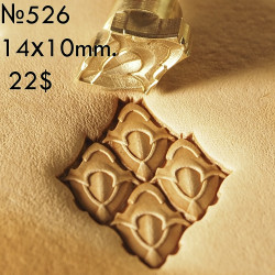 Tool for leather craft. Stamp 525. Size 15x10 mm