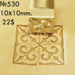Tool for leather craft. Stamp 528. Size 20x16 mm