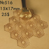 Tool for leather craft. Stamp 516B. Size 15x17 mm