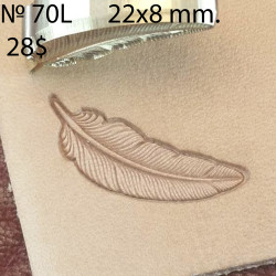 Tool for leather craft. Stamp 70L. Size 8x22 mm