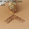 Tool for leather craft. Stamp 242Y. Size 6x6 mm