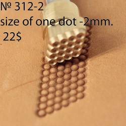 Tool for leather craft. Stamp 312-2. Size of one dot - 2mm