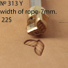 Tool for leather craft. Stamp 313-Y. Width of rope - 7mm