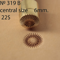 Tool for leather craft. Stamp 319B. Central size 6 mm