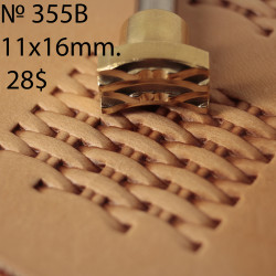 Tool for leather craft. Stamp 355B. Size 11x16 mm