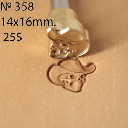 Tool for leather craft. Stamp 358. Size 14x16 mm