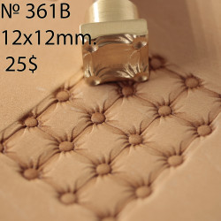 Tool for leather craft. Stamp 361B. Size 12x12 mm