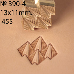 Tool for leather craft. Stamp 390-4. Size 13x11 mm