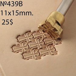 Tool for leather craft. Stamp 439B. Size 11x15 mm