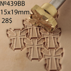 Tool for leather craft. Stamp 439BB. Size 15x19 mm