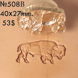 Tool for leather craft. Stamp 508B - wood bison - 31x21 mm