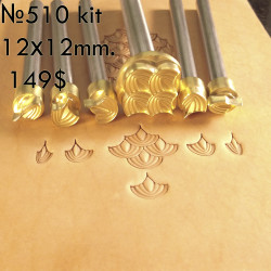 Tool for leather craft. Stamp 510kit - Improved Dragon Scale - 12x12 mm