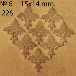 Tool for leather craft. Stamp 6. Size 13x14 mm