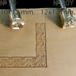 Tool for leather craft. Stamp 20. Size 10x12 mm