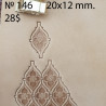 Tool for leather craft. Stamp 146. Size 12х20 mm