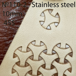Tool for leather craft. Stamp 110-2. Stainless steel. Size 10 mm