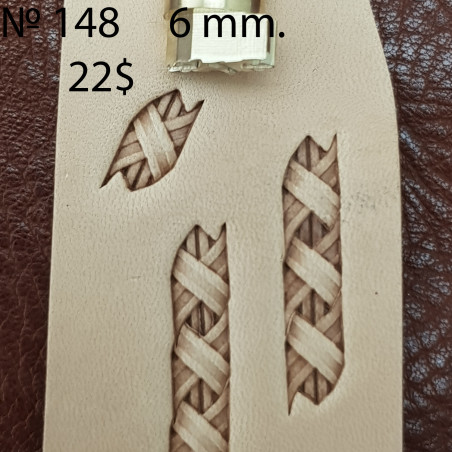 Tool for leather craft. Stamp 148. Size 6х13 mm
