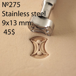 Tool for leather craft. Stamp 275. Stainless steel. Size 9x13 mm