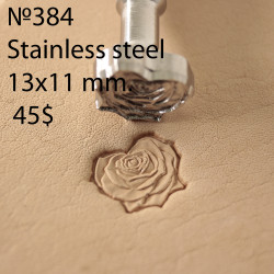 Tool for leather craft. Stamp 384. Stainless steel. Size 13x11 mm