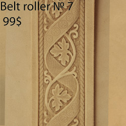 Tool for leather crafts. Belt roller-7. Size 38 mm