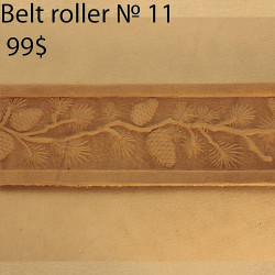 Tool for leather crafts. Belt roller-11. Size 38 mm