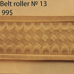 Tool for leather crafts. Belt roller-13. Size 38 mm