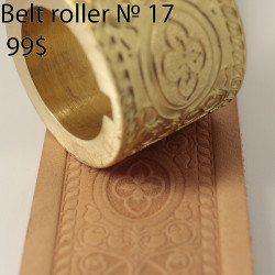 Tool for leather crafts. Belt roller-17. Size 38 mm