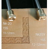 Tool for leather craft. Stamp 20Y -angular stamp for stamp 20. Size 12x12 mm